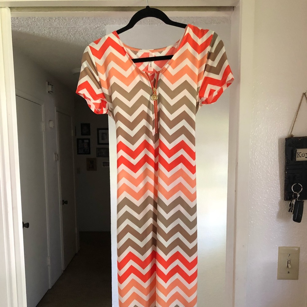 Chevron design summer dress